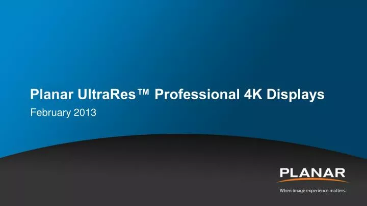 planar ultrares professional 4k displays