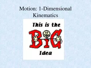 Motion: 1-Dimensional Kinematics