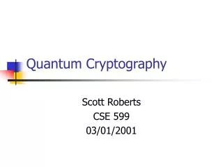 Quantum Cryptography