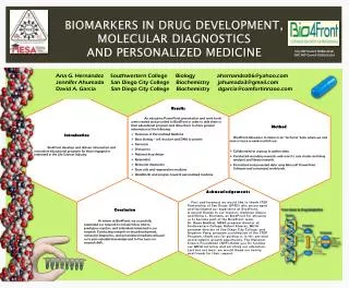 Biomarkers in Drug Development, Molecular Diagnostics and Personalized Medicine