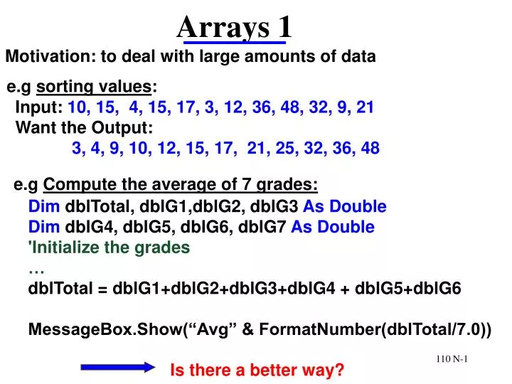 arrays 1