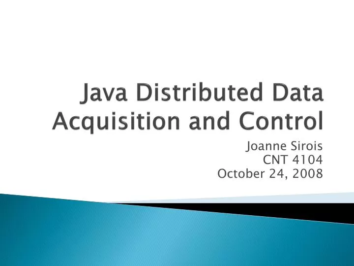 java distributed data acquisition and control