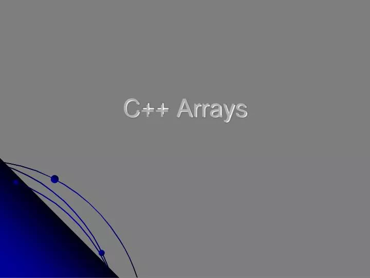 c arrays