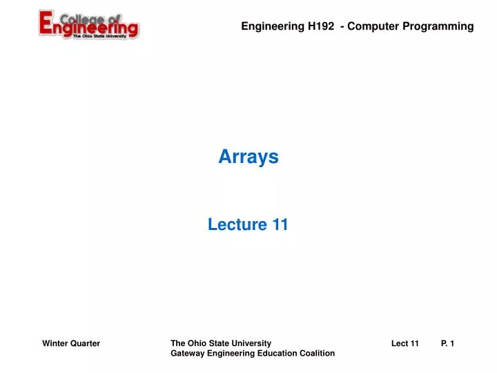 arrays