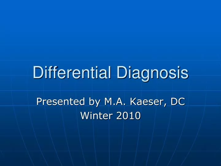 differential diagnosis