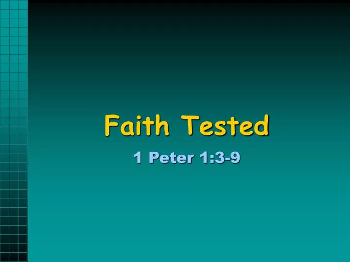 faith tested