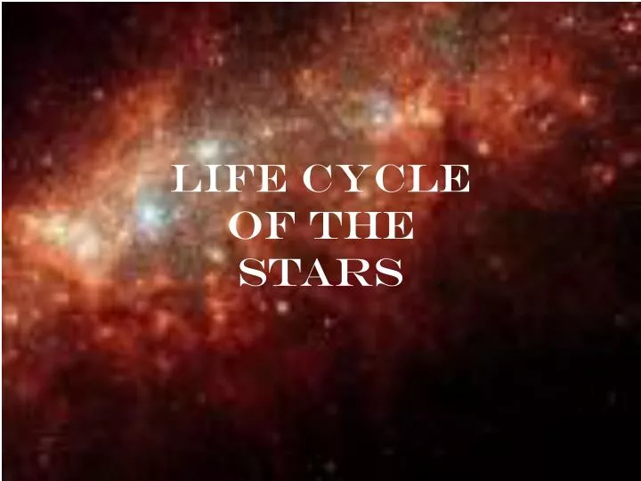 life cycle of the stars