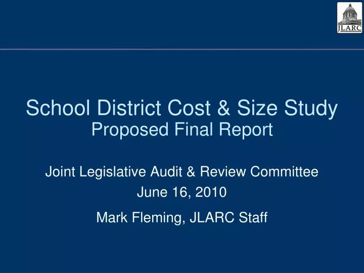 school district cost size study proposed final report