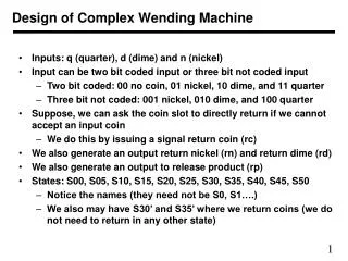 Design of Complex Wending Machine