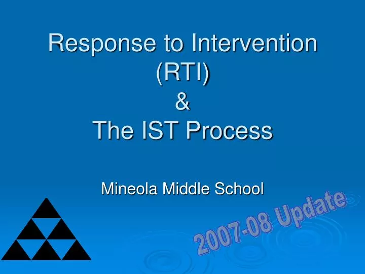 response to intervention rti the ist process
