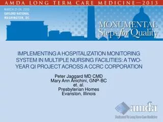 IMPLEMENTING A HOSPITALIZATION MONITORING SYSTEM IN MULTIPLE NURSING FACILITIES: A Two-Year qi project ACROSS A CCRC cor