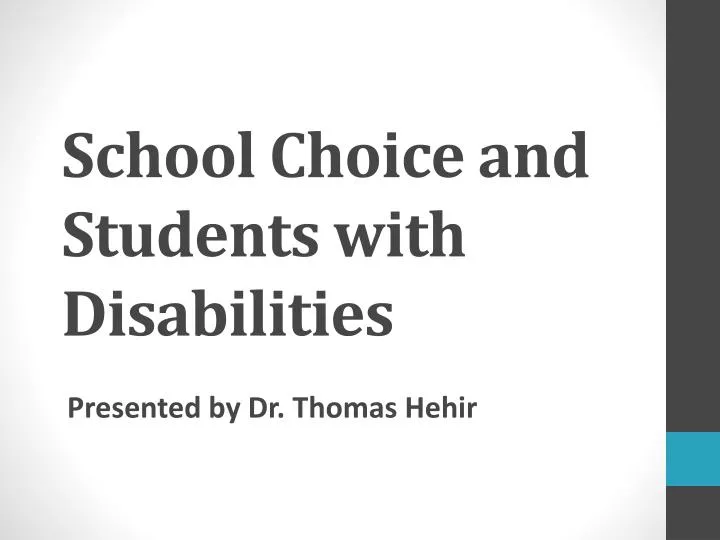 school choice and students with disabilities