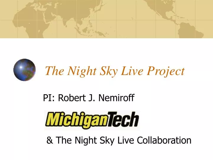the night sky live project
