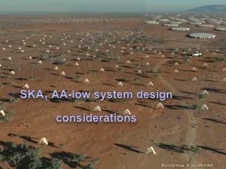 SKA 1 AA-low system design considerations