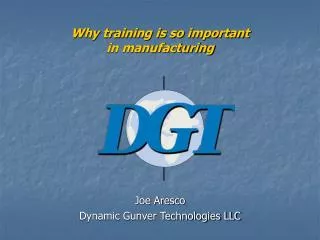 Why training is so important in manufacturing