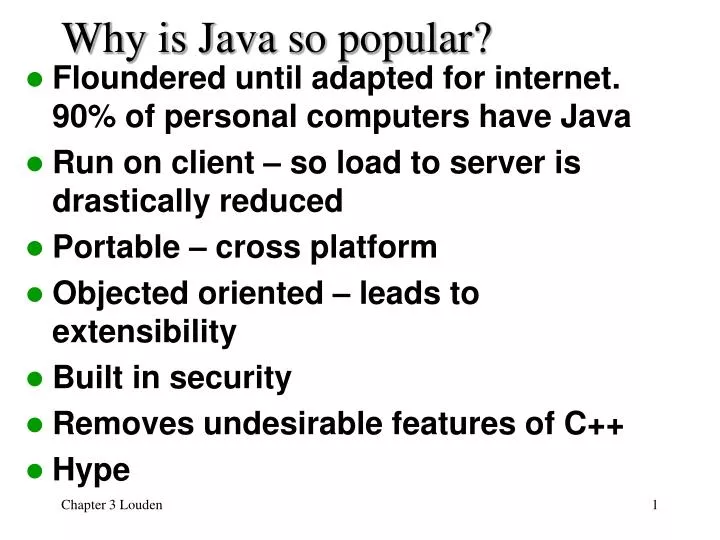 why is java so popular