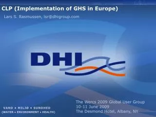 CLP ( Implementation of GHS in Europe )