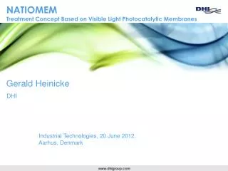 NATIOMEM Treatment Concept Based on Visible Light Photocatalytic Membranes