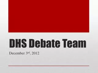 DHS Debate Team