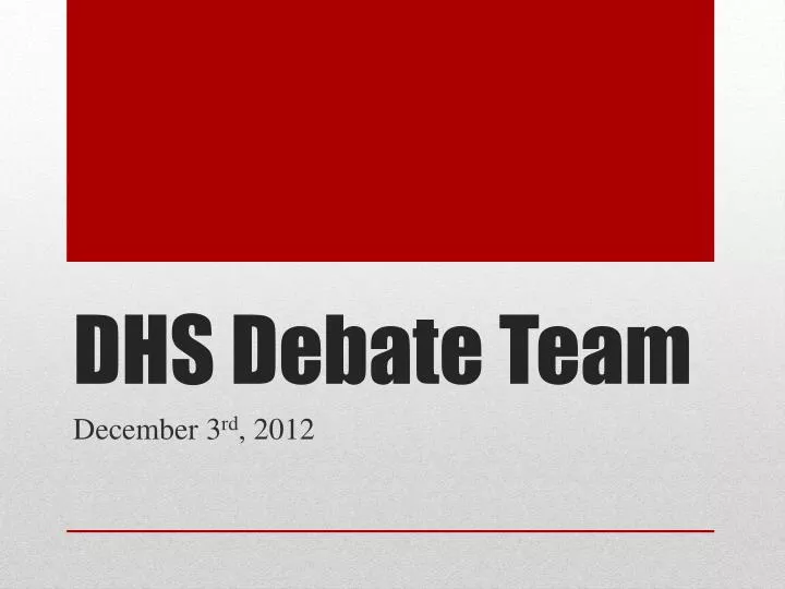 dhs debate team