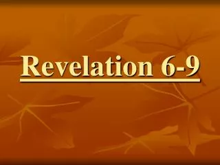 Revelation 6-9