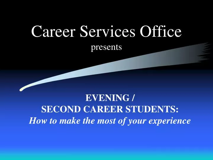 career services office presents
