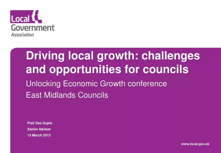 driving local growth challenges and opportunities for councils