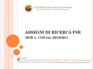 assegni di ricerca fse