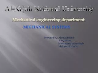 Al- Najah N ational University