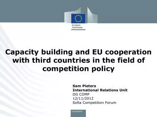 Capacity building and EU cooperation with third countries in the field of competition policy