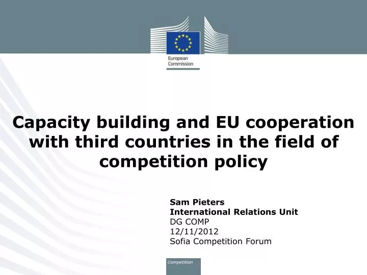 capacity building and eu cooperation with third countries in the field of competition policy