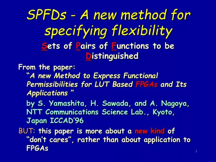 spfds a new method for specifying flexibility
