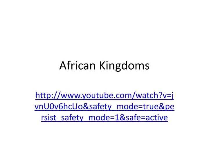 african kingdoms
