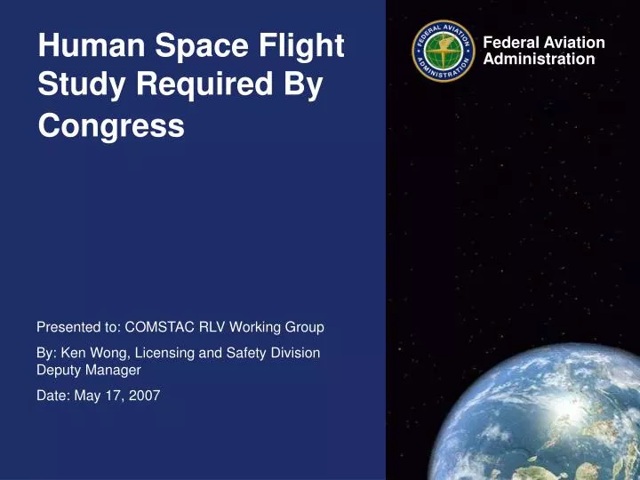 human space flight study required by congress
