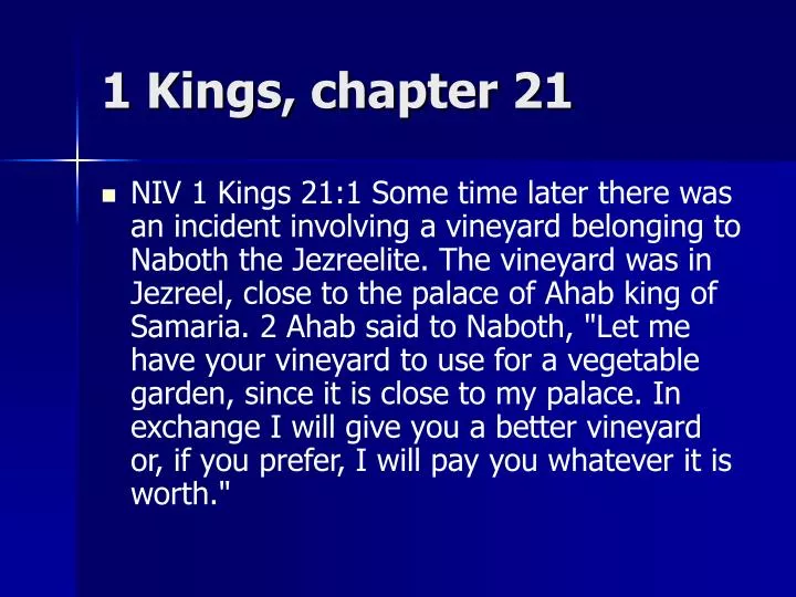 1 kings chapter 21