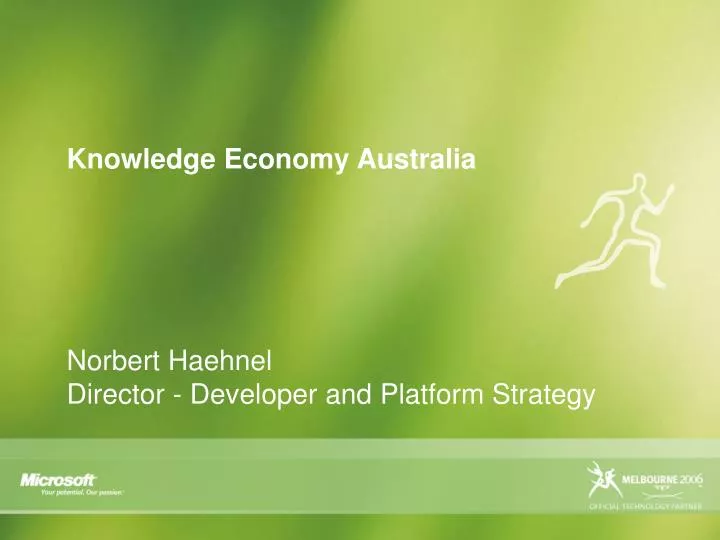 knowledge economy australia norbert haehnel director developer and platform strategy