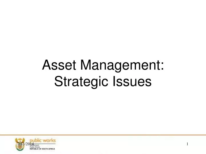 asset management strategic issues