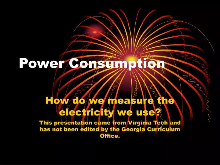 power consumption