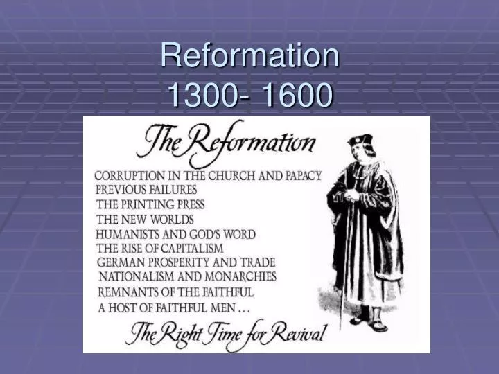reformation 1300 1600