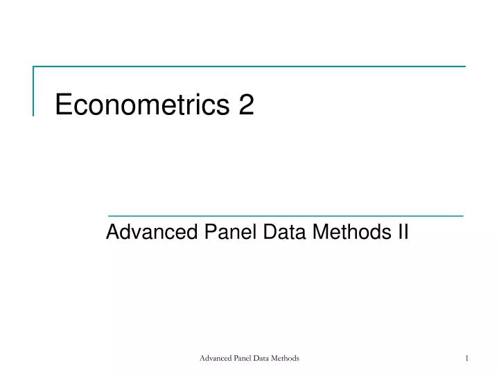 econometrics 2