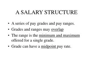 A SALARY STRUCTURE