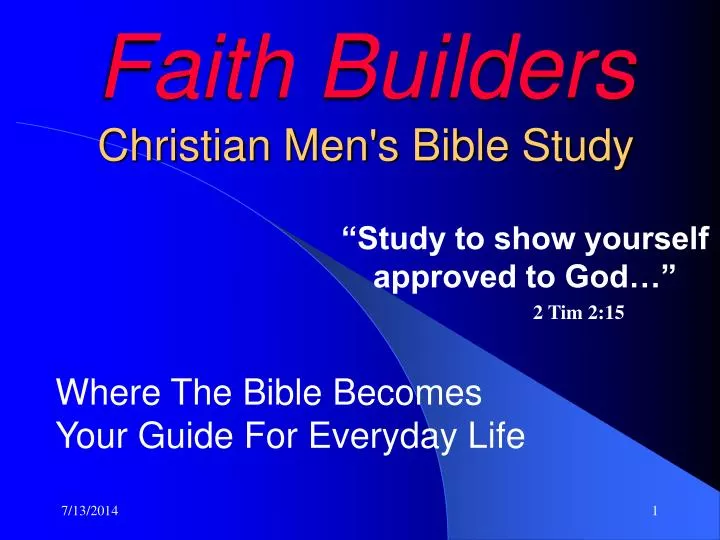 faith builders christian men s bible study