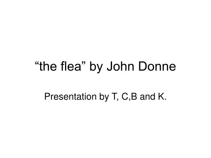 the flea by john donne