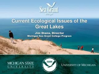 Current Ecological Issues of the Great Lakes Jim Diana, Director Michigan Sea Grant College Program