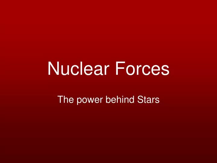 nuclear forces