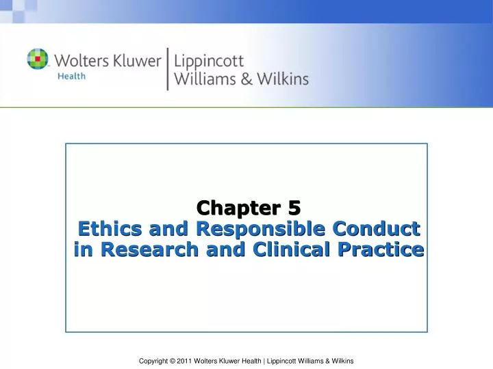 chapter 5 ethics and responsible conduct in research and clinical practice