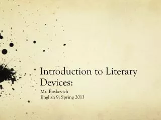 introduction to literary devices