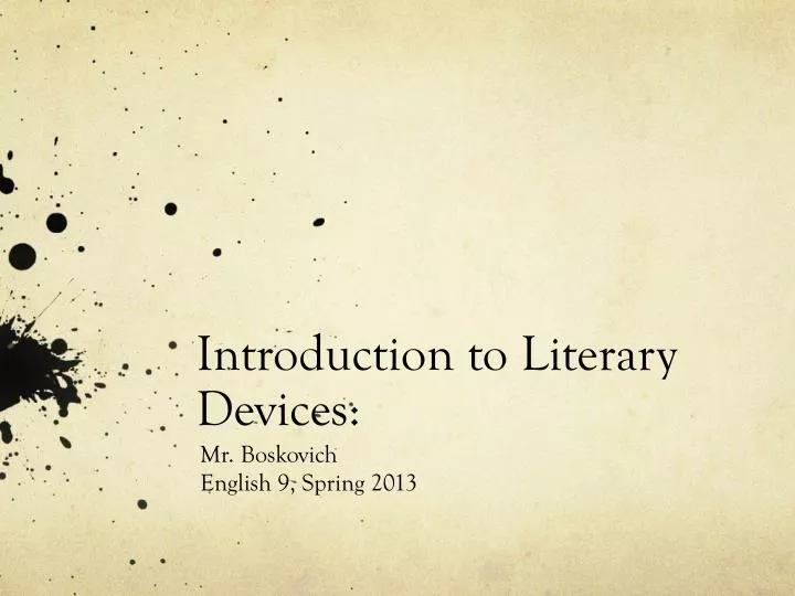 introduction to literary devices