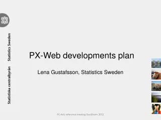 PX-Web developments plan