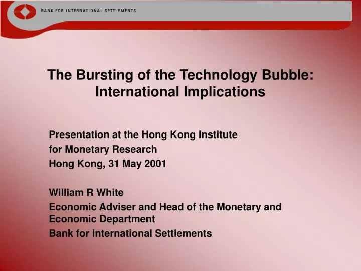 the bursting of the technology bubble international implications